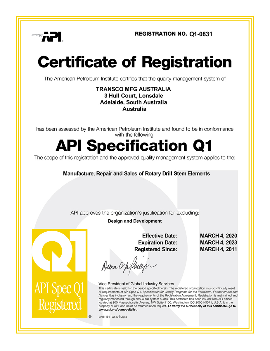 Certificate Q1 0831
